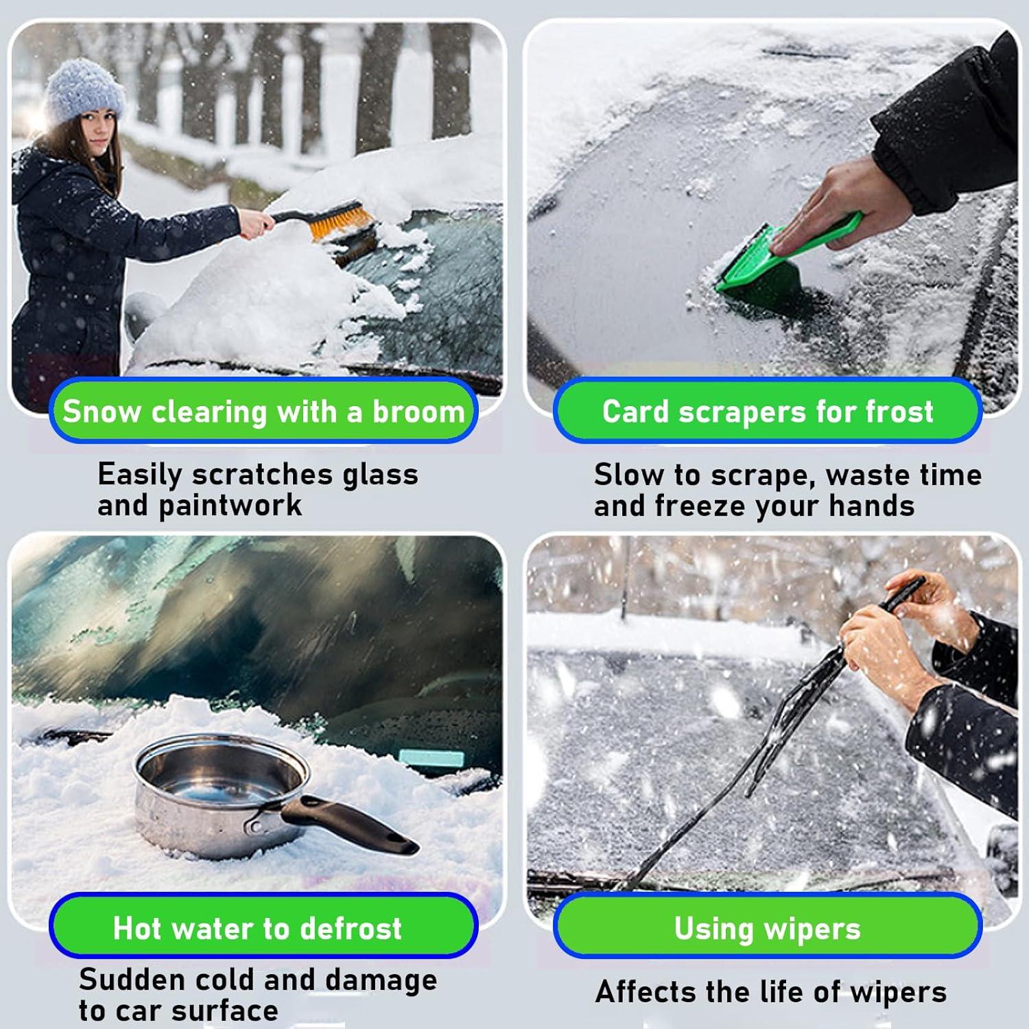 Eiskratzer Auto Entferner 2er Set Rund mit Trichter 360 Grad Grün