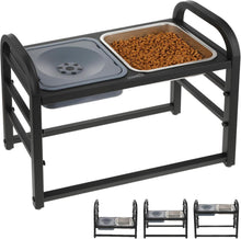 Pecute Hundenapf Erhöhter 3-in-1 Eisenrahmen 1650 ml + 1200 ml