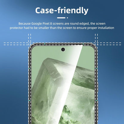 Panzer Schutz Glas für Google Pixel 8 3er Pack 9H Härte