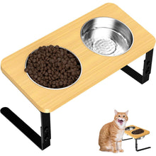 Katzennapf erhöhter Futternapf Holzständer 15° geneigt 2