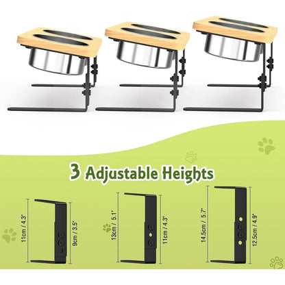 Katzennapf erhöhter Futternapf Holzständer 15° geneigt 2