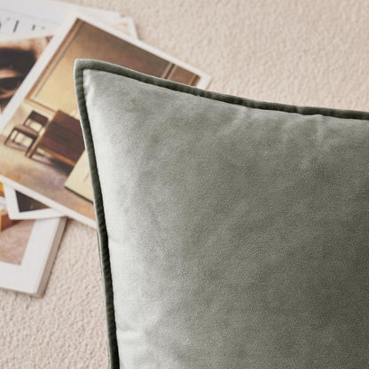 Dekorative Samt Kissenbezüge 45x45 cm 2er Set für Sofa Wohnzimmer