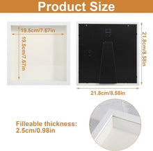 Bilderrahmen 3D zum Befüllen 20x20 cm Holzrahmen Quadratisch