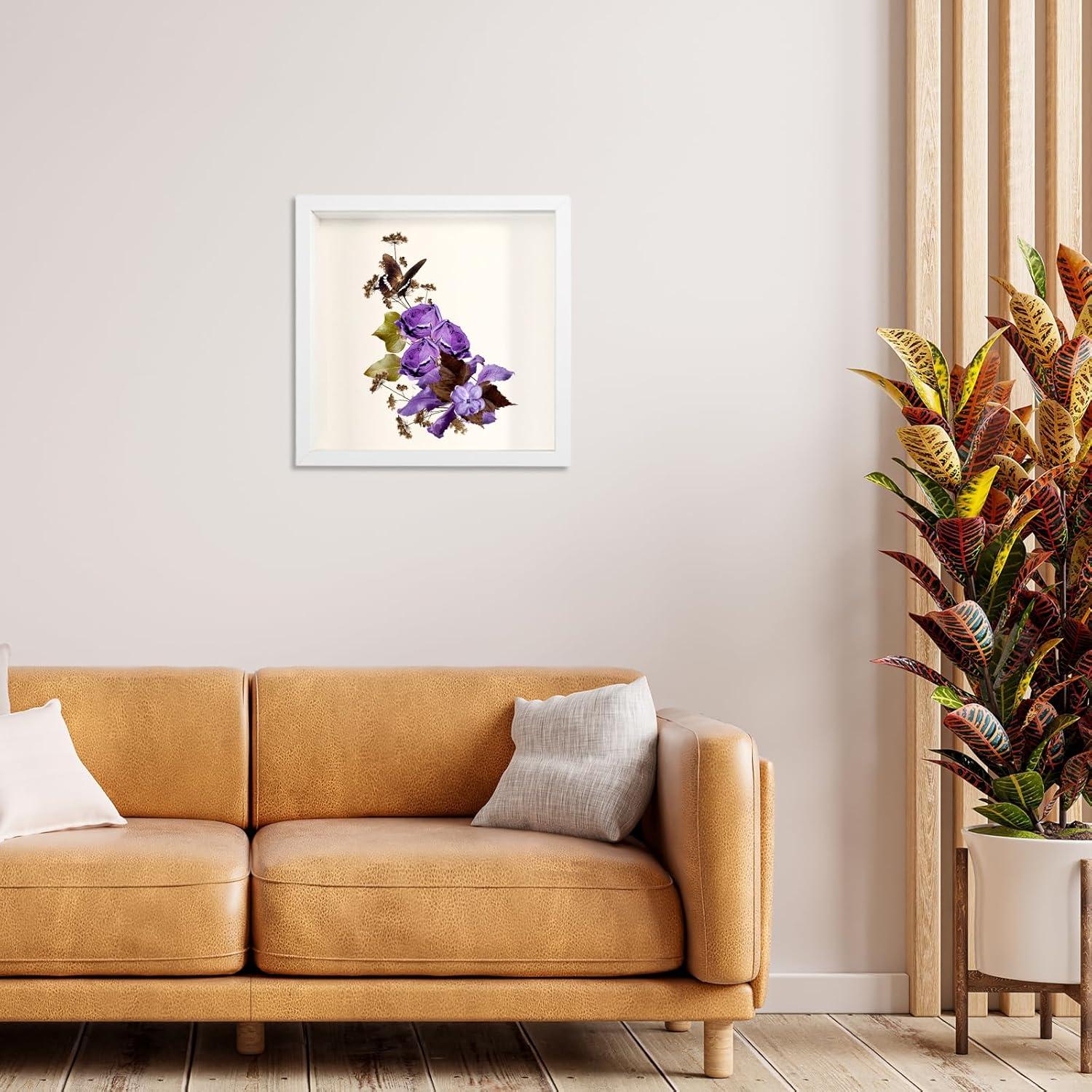 3D Bilderrahmen 20x20cm Holzrahmen DIY Hochzeitsstrauß Deko