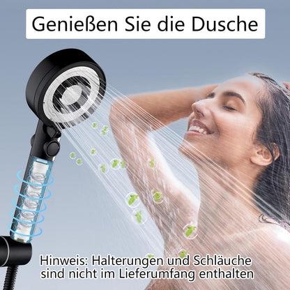 Duschkopf mit 4 PP Filter Handbrause Wassersparend 5 Strahlarten Hochdruck