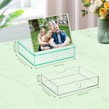 Acrylbilderrahmen 13x18 Multifunktionsbox transparent Blau