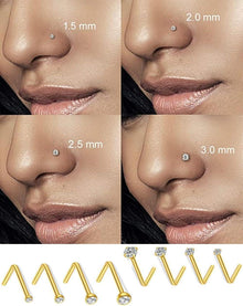 Nasenpiercing Set Chirurgenstahl 20G 18G Kristall Ring