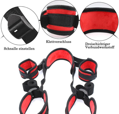 BDSM Set Bondageset Fessel extrem sex Rot BDSMAGE