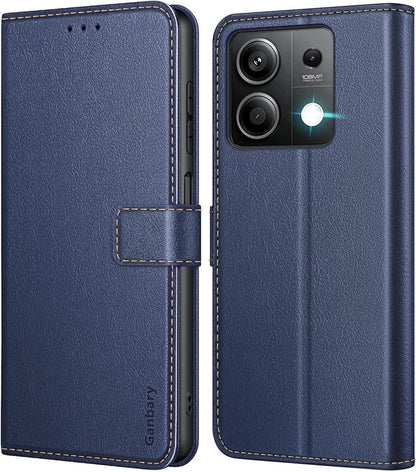 Handyhülle Xiaomi Redmi Note 13 5G Leder Klapphülle Blau