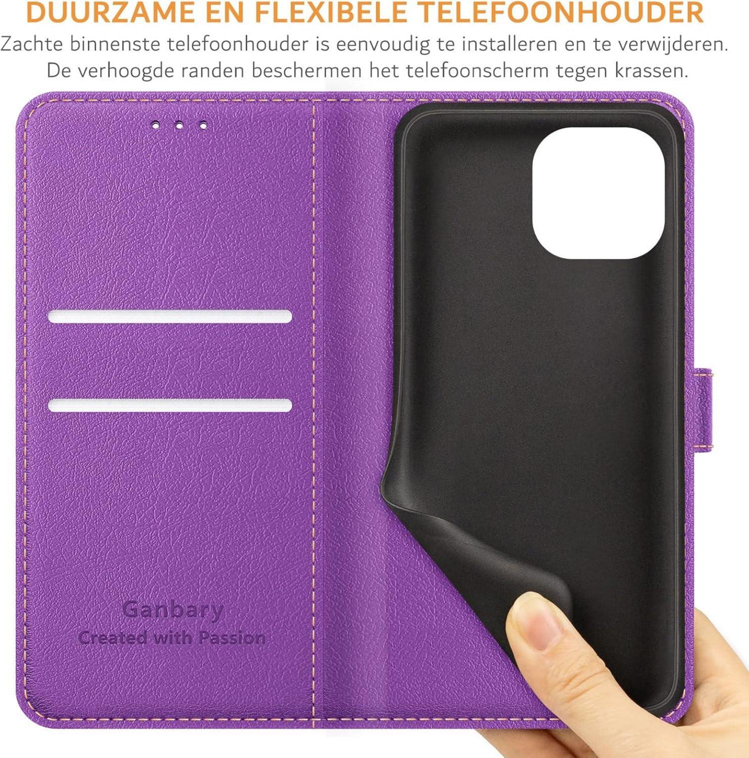 Handyhülle für iPhone 14/13 - Leder Klapphülle