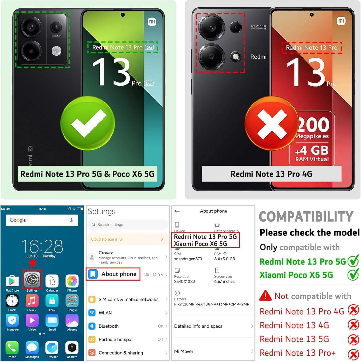 Handyhülle Xiaomi Redmi Note 13 Pro 5G Premium Leder