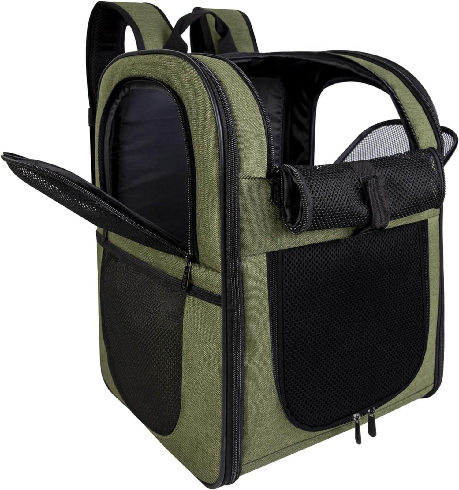 Haustier Rucksack Tragetasche 2-12kg Hunde Katzen weich Grün