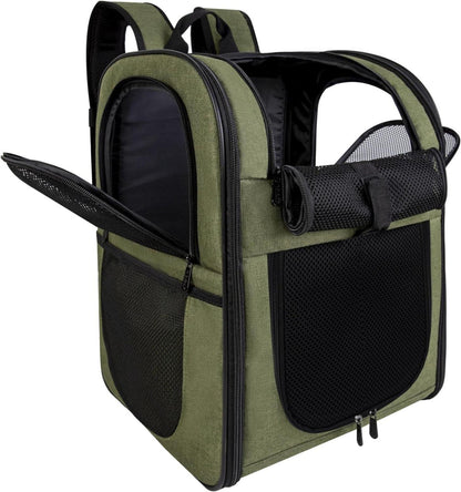 Haustier Rucksack Tragetasche 2-12kg Hunde Katzen weich Grün
