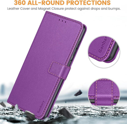 Handyhülle Xiaomi Redmi Note 13 5G Leder Klapphülle Violett