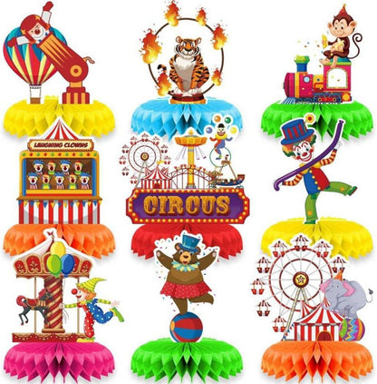 Zirkus Karneval Mittelstücke Partydekorationen 9er Set