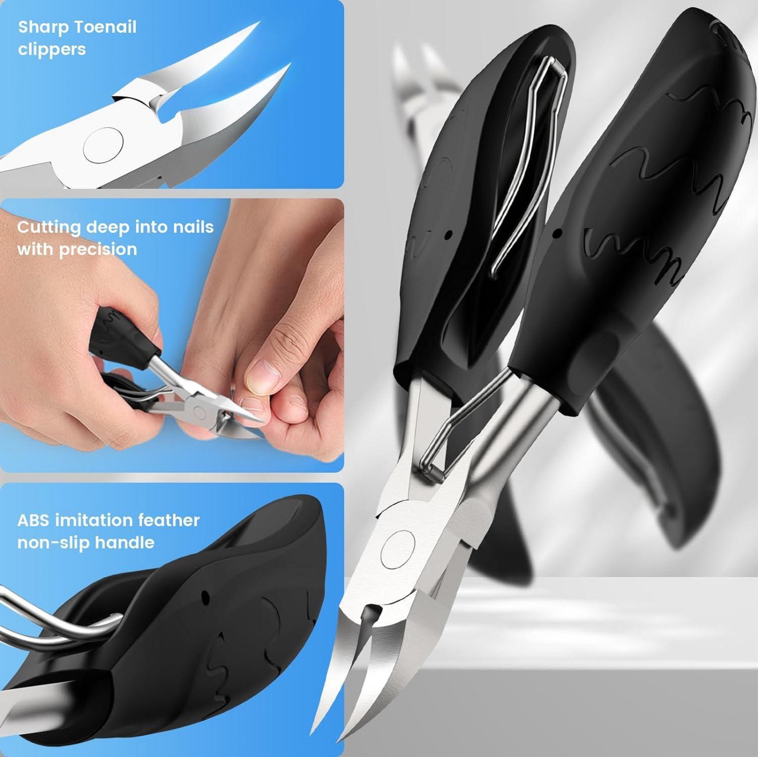 Präzise Nagelschere für Fuß- und Fingernägel, Profi Edelstahl Nagelknipser