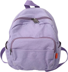 Kleiner Canvas Damenrucksack Lila für Schule & Reisen
