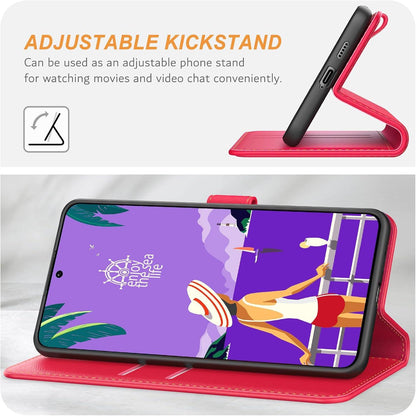 Xiaomi Redmi Note 13 Pro 5G Handyhülle Premium Leder Rot