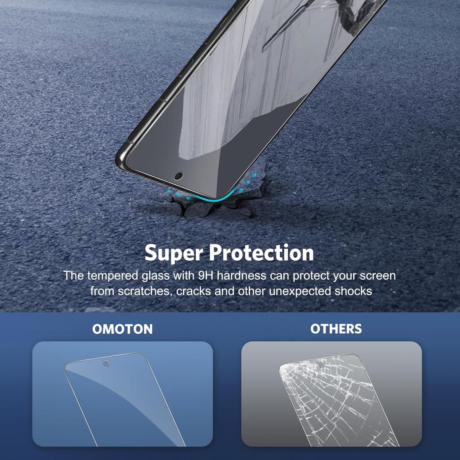 OMOTON Google Pixel 8 Pro Panzer Schutzglas mit Kamerafolie 3+2 Stück