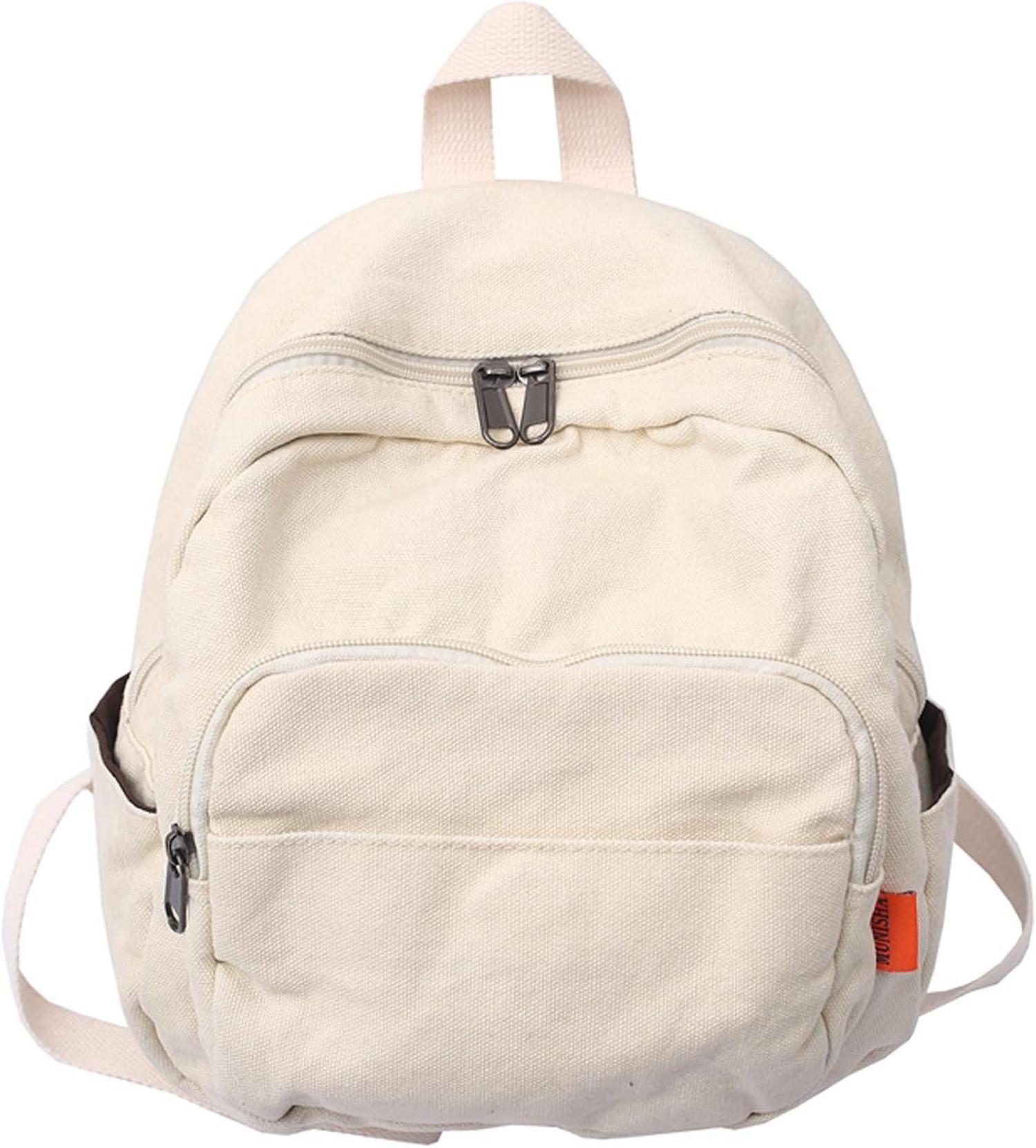 Kleiner Damen Canvas Rucksack für Schule, Arbeit und Reisen