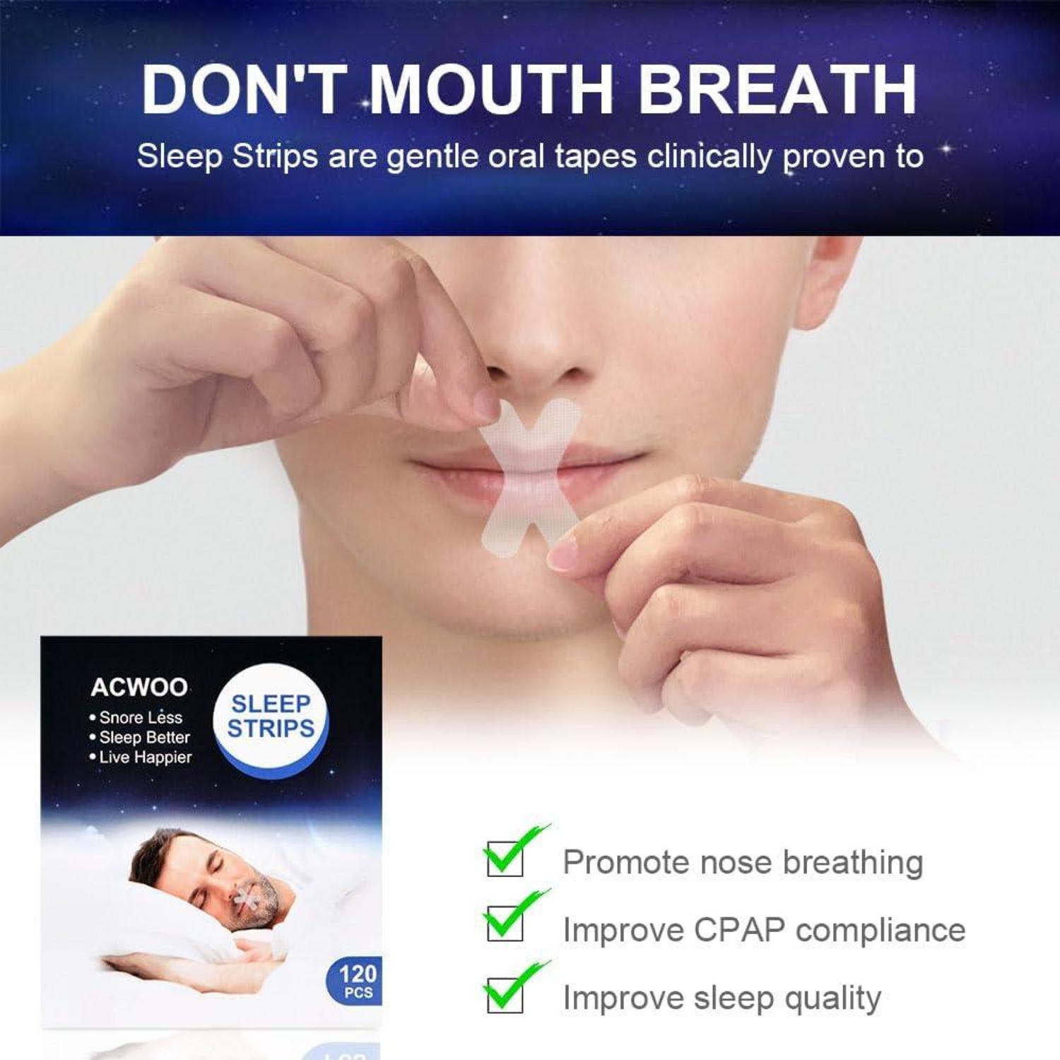 Mouth Tape for Sleeping 120 Stk. Anti Schnarch Pflaster