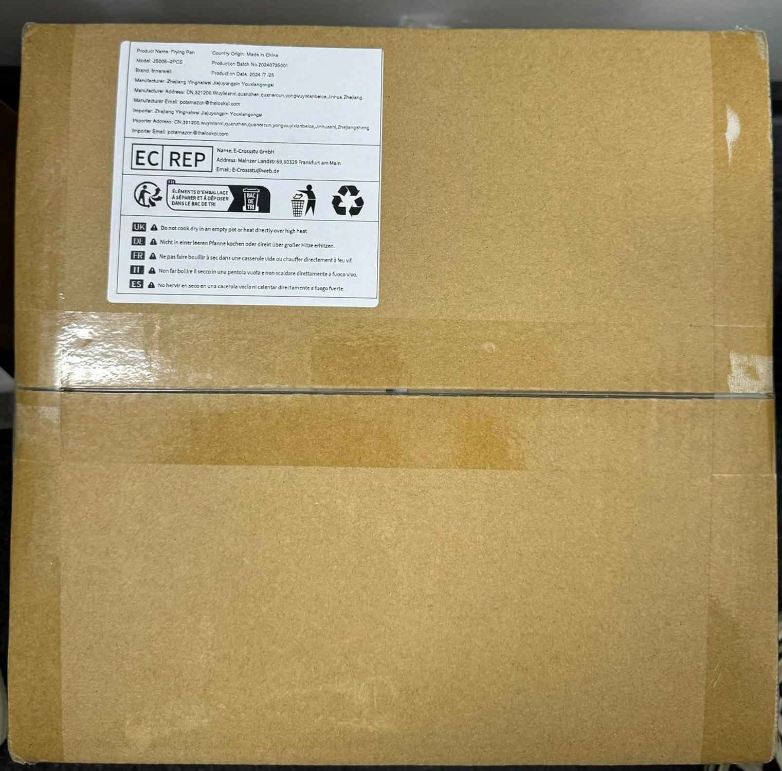 Edelstahl Pfannenset 24+28 cm mit Deckel, Antihaft & Backofenfest