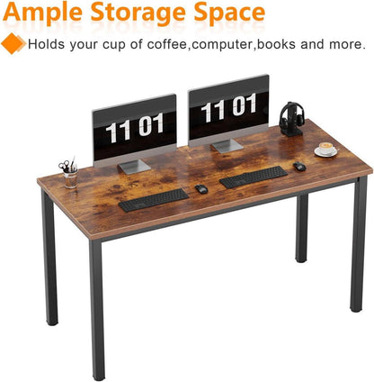 Computertisch 100x60x75 cm Holzplatte Metallgestell Home Office