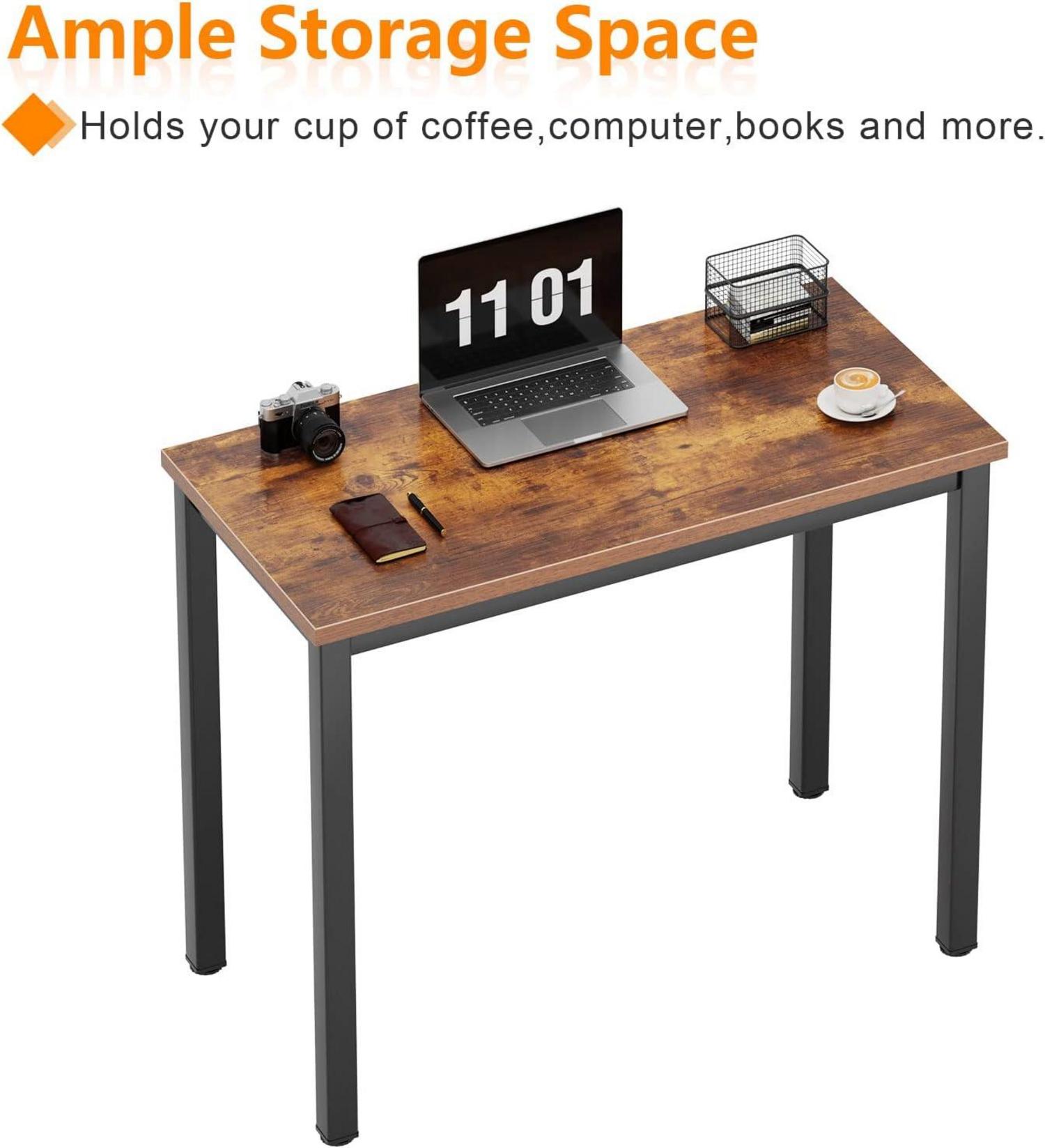 Computertisch Schreibtisch 80x40x75 cm Büro Workstation Holzplatte