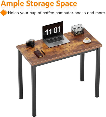 Computertisch Schreibtisch 80x40x75 cm Büro Workstation Holzplatte