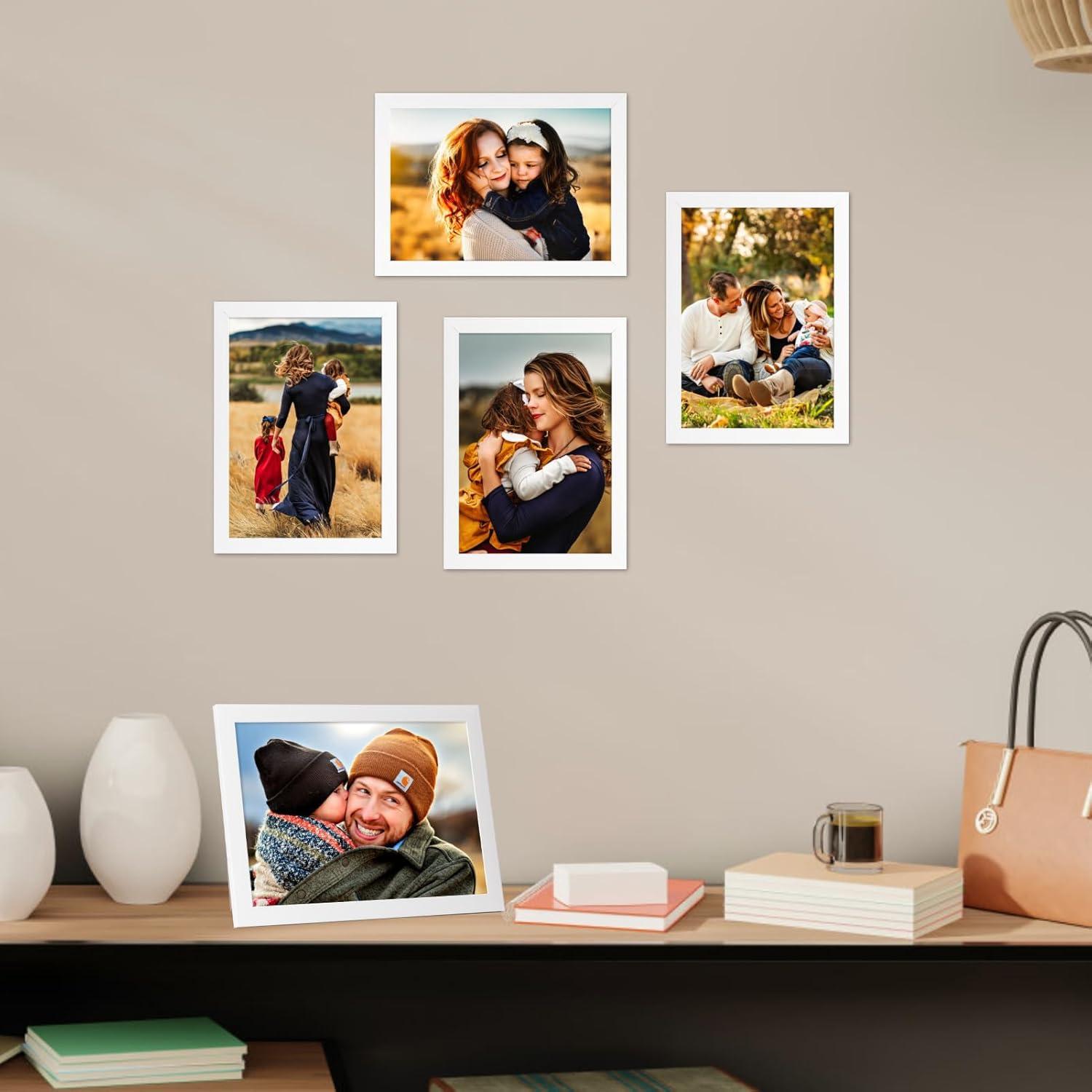 12er Set Weiße Bilderrahmen A4 - Fotorahmen Weiß für Fotos und Bilder