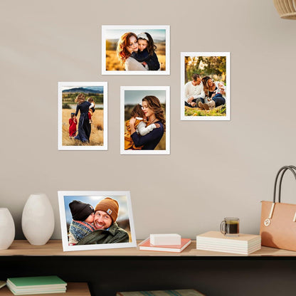12er Set Weiße Bilderrahmen A4 - Fotorahmen Weiß für Fotos und Bilder