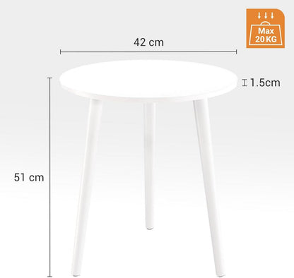 Runder Massivholz Beistelltisch Ø 42 cm, Höhe 51