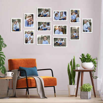 Bilderrahmen Set DIN A4 Weiß 12er Fotorahmen 21x29,7cm Collage