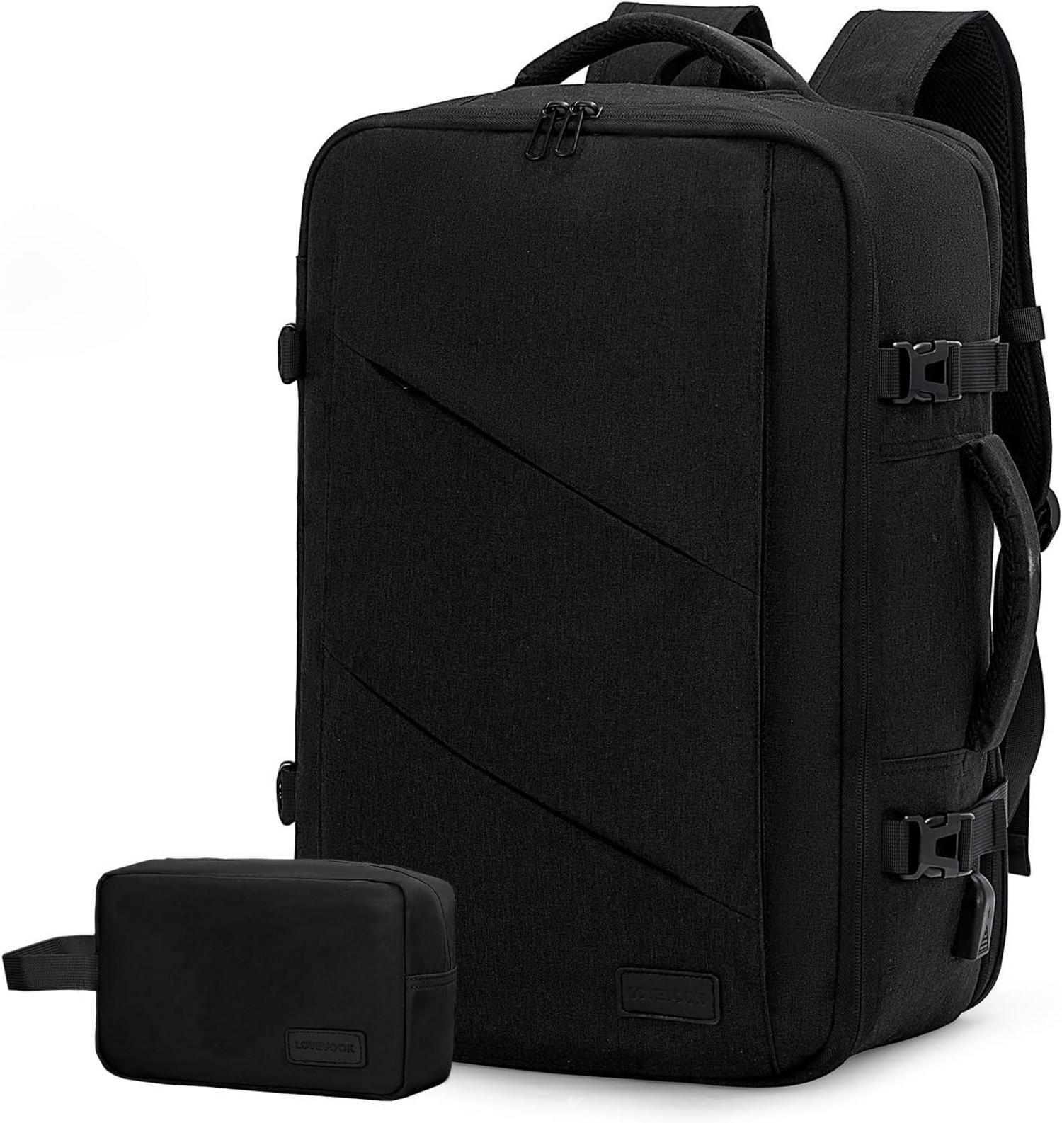 Handgepäck Rucksack Reiserucksack 15,6 Zoll Laptop Schwarz