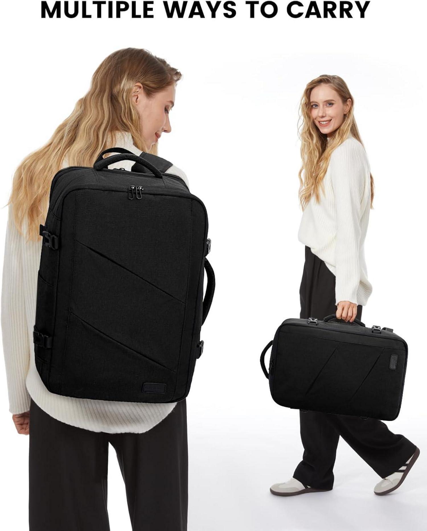 Handgepäck Rucksack 15,6 Zoll Laptop Schwarz Reiserucksack