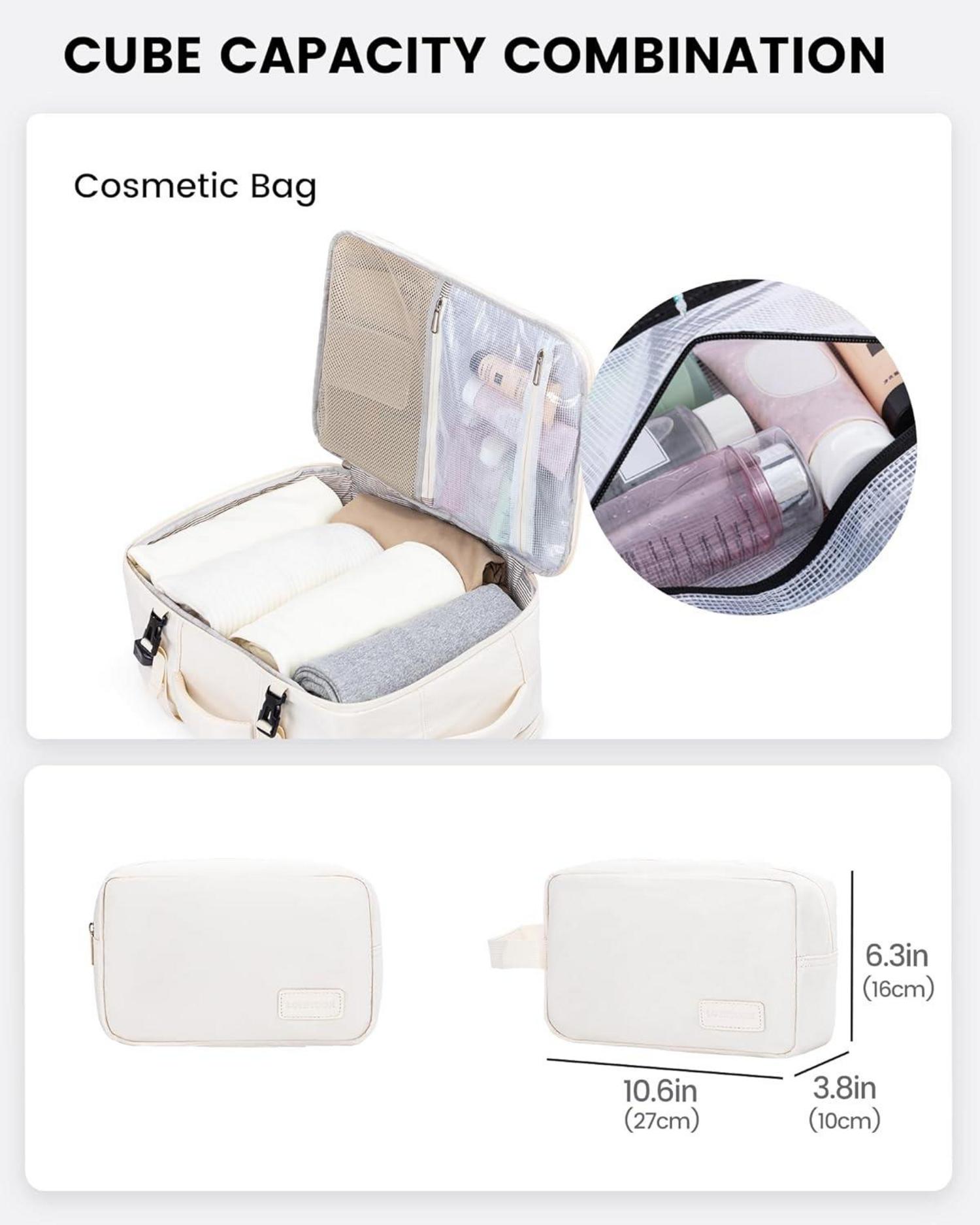 Rucksack Handgepäck Flugzeug Weekender Herren Damen 15,6 Zoll Beige