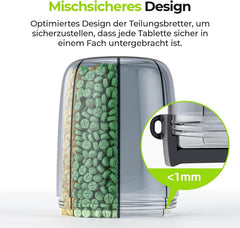 AUVON Tablettenbox 7 Tage Rund Pillendose mit Großen Fächern