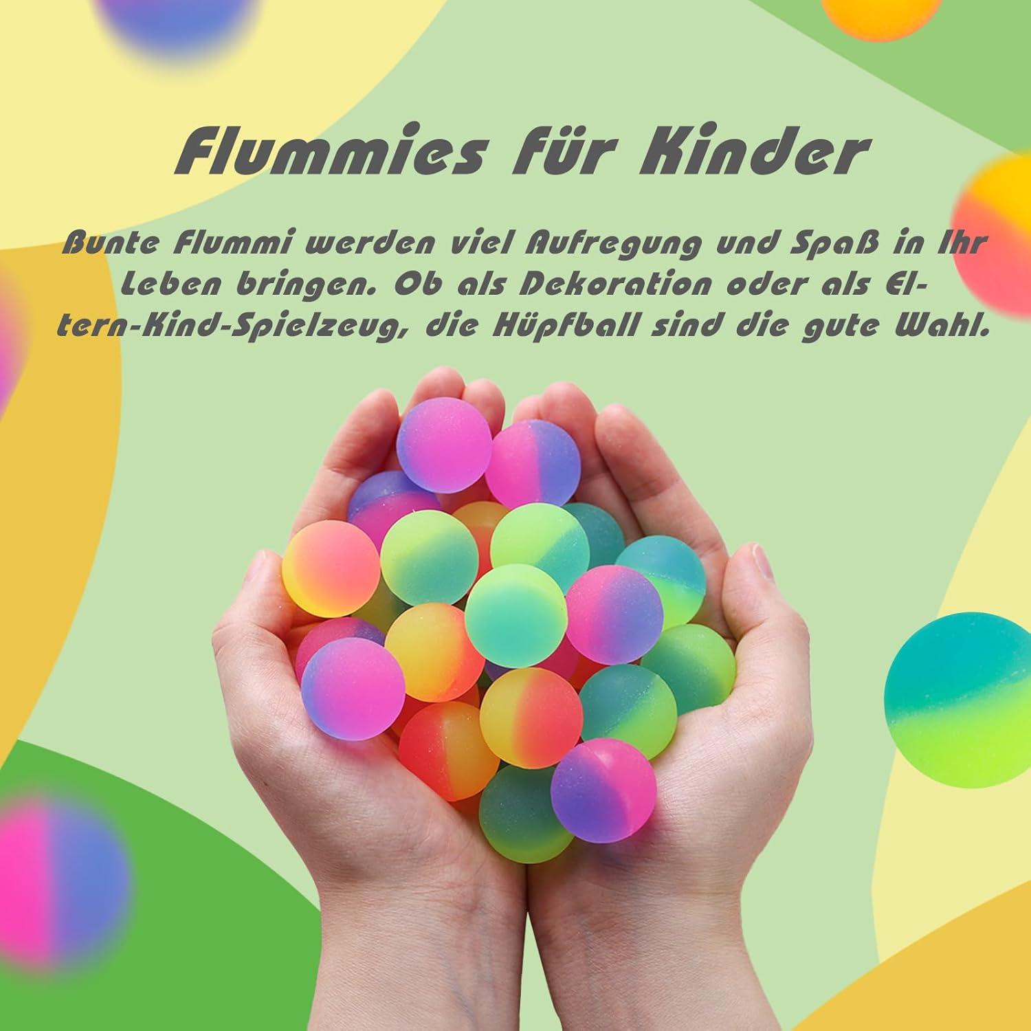 35er Pack Neonfarbene Flummis - 25mm Durchmesser