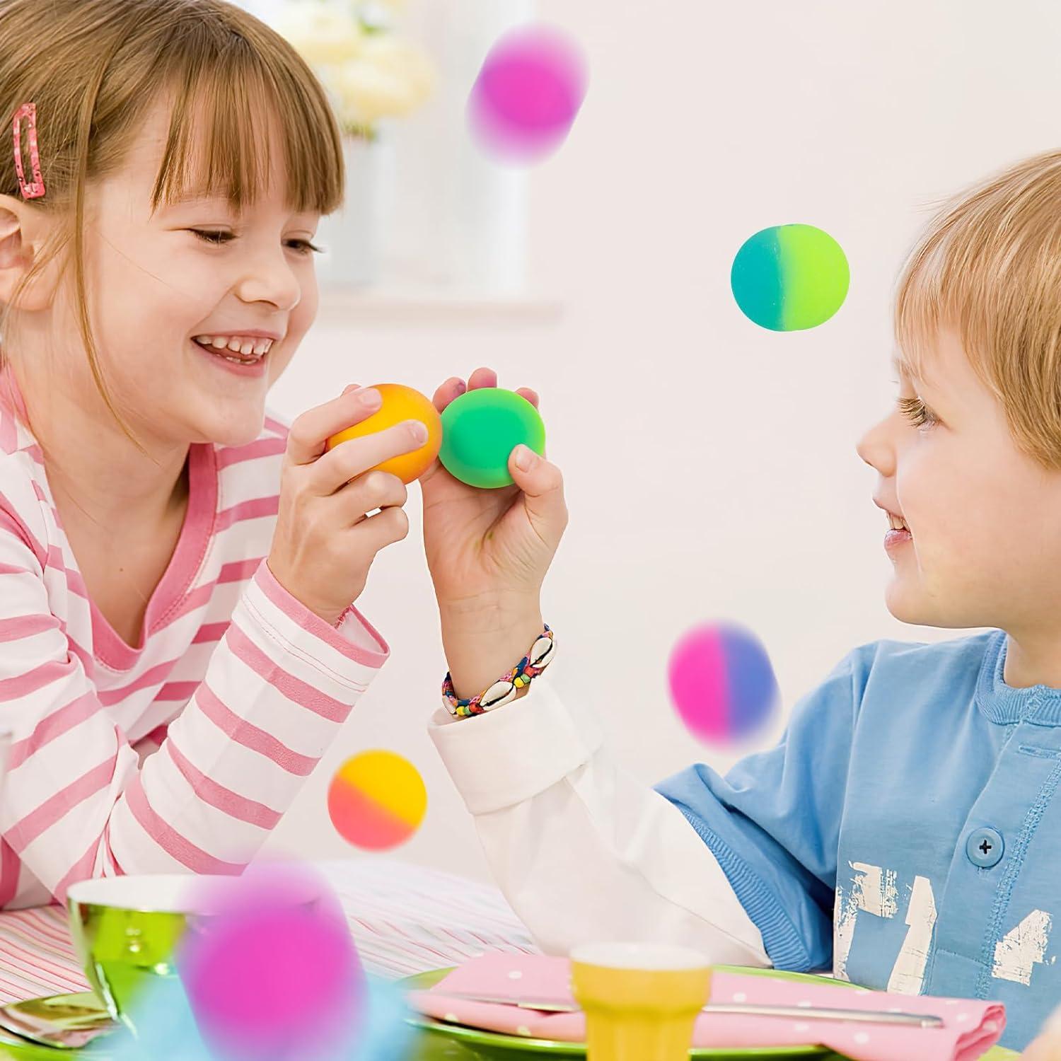 35 Stück 25mm Flummis Neonfarben Kindergeburtstag Mitgebsel Jungen