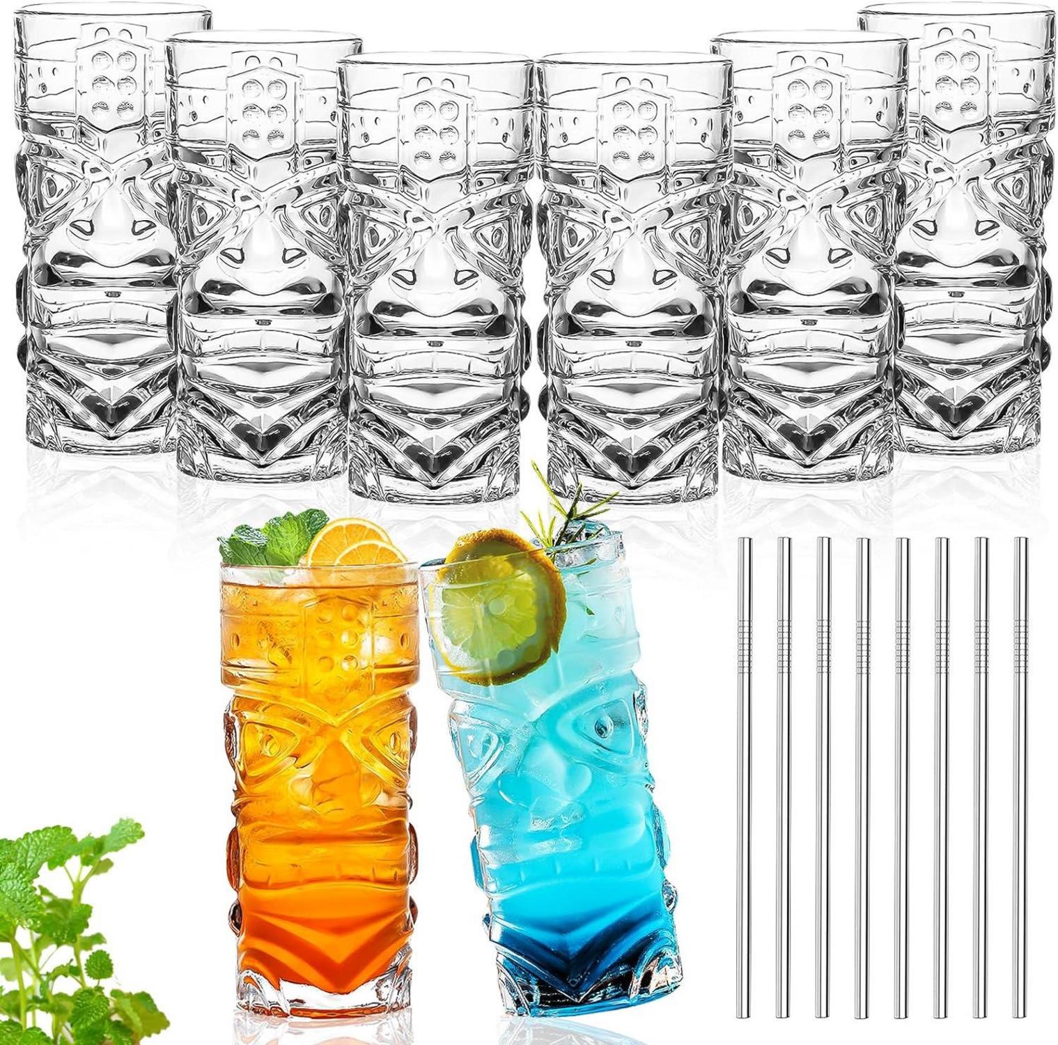 Kunststoff Tiki Becher 18 Oz 8er Pack für Cocktails & Limonade