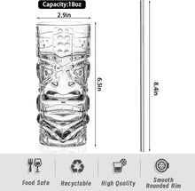 INFTYLE Kunststoff Tiki Becher 18 Oz, 8er Pack