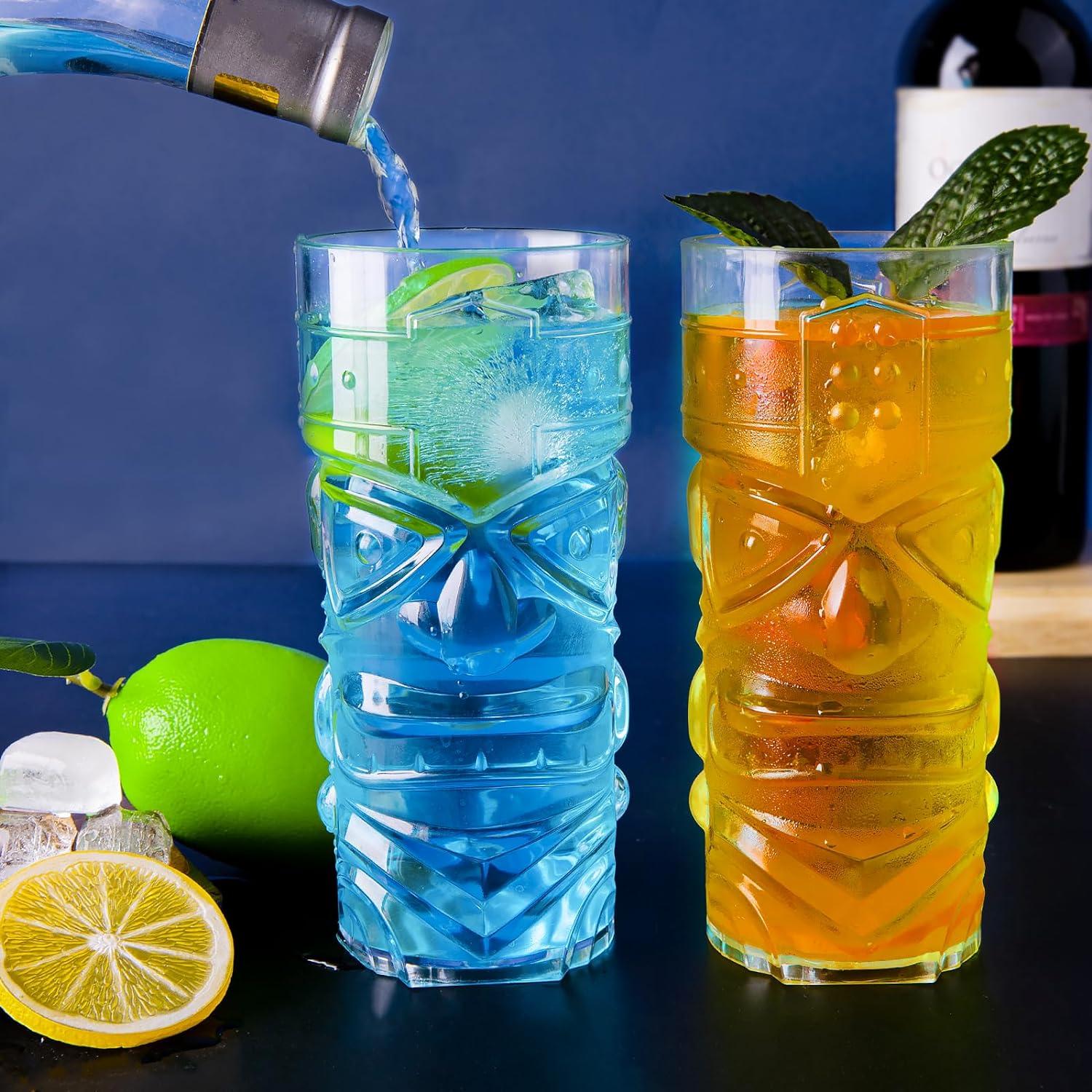 Hawaiianische Tiki Becher 18 Oz - 8er Pack - Bar Cocktails Limonade