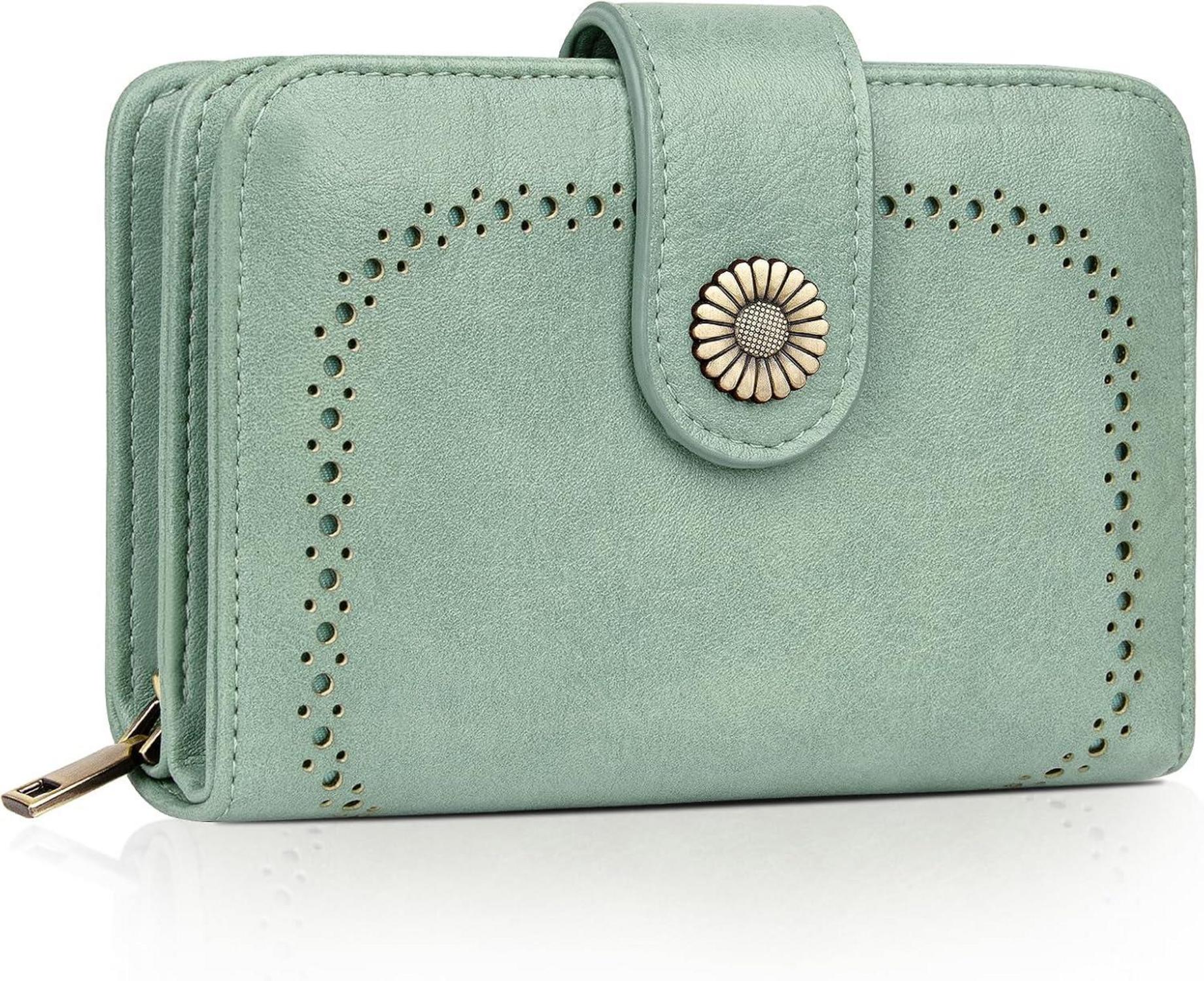 TEUEN Vintage Damen Geldbörse mit RFID Schutz und vielen Fächern