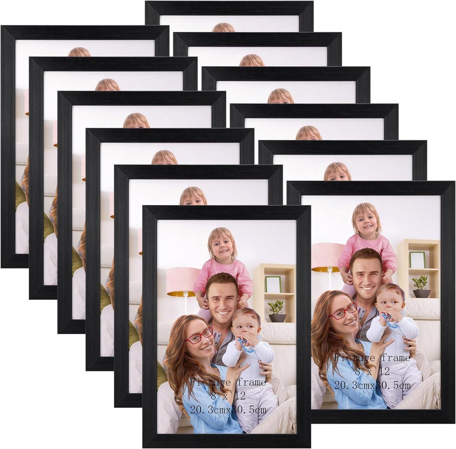Bilderrahmen Set für Fotos 20x30 cm Schwarz Rahmen Collage