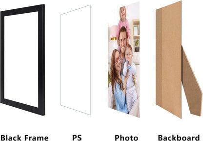 12 Bilderrahmen Set 20x30 cm Schwarz Fotorahmen Collage