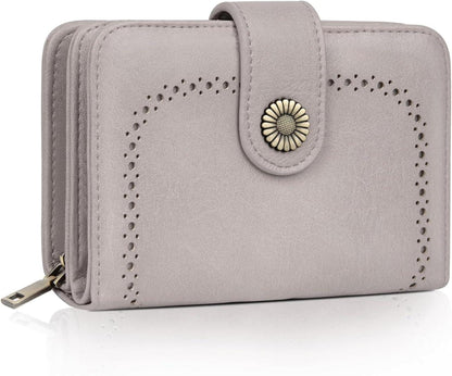 Vintage Damen Geldbörse Große Kapazität RFID Leder Brieftasche