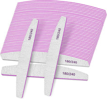 Professionelle Nagelfeilen Set 180/240 Grit, 25 Stück