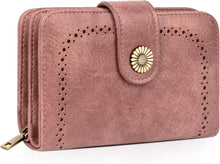 TEUEN Vintage Damen Geldbörse mit RFID-Schutz und Mehreren Fächern