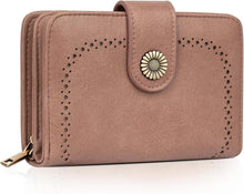 Große Vintage Damen Geldbörse RFID-Blockierung PU Leder