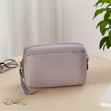 Roulens Damen Umhängetasche Veganem Leder Crossbody C-rosa